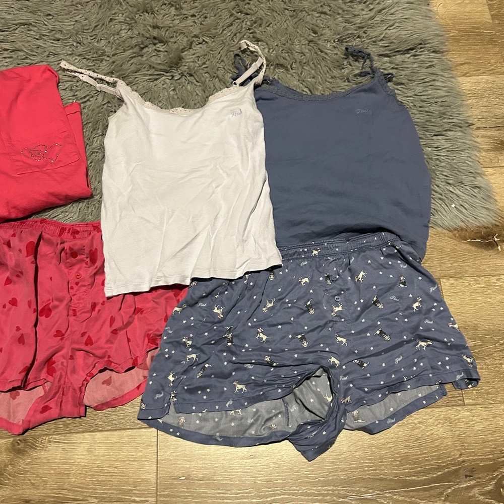 Victoria's Secret Blue and White Pajama Set